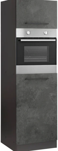 KOCHSTATION Backofen/Kühlumbauschrank »KS-Tulsa« 60 cm breit, 200 cm hoch, mit Nischenmaß 88 cm