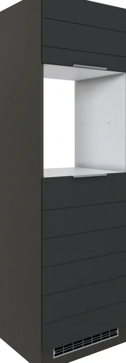 KOCHSTATION Backofen/Kühlumbauschrank »KS-Luhe« 60 cm breit, hochwertige MDF-Fronten mit waagerechter Lisene