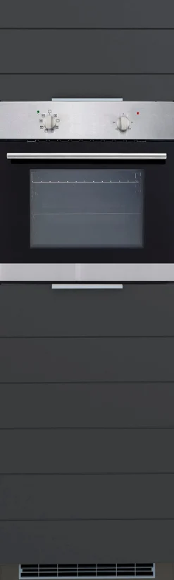 KOCHSTATION Backofen/Kühlumbauschrank »KS-Luhe« 60 cm breit, hochwertige MDF-Fronten mit waagerechter Lisene