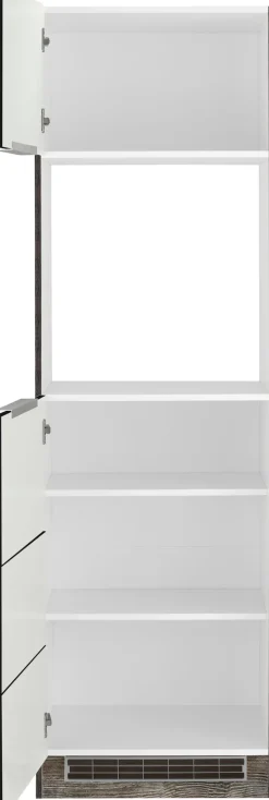 KOCHSTATION Backofenumbauschrank »KS-Brindisi« 60 cm breit, 200 cm hoch, viel Stauraum