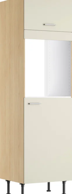 KOCHSTATION Backofenumbauschrank »KS-Lucy« Breite 60 cm, mit 1 Tür, 1 Klappe, Soft-Close, höhenverstellbare Füße