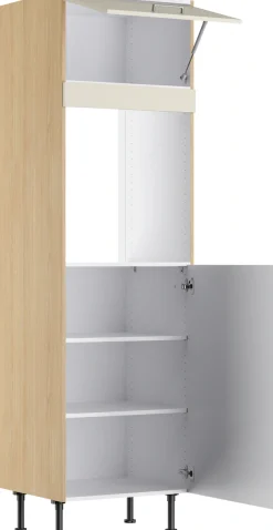 KOCHSTATION Backofenumbauschrank »KS-Lucy« Breite 60 cm, mit 1 Tür, 1 Klappe, Soft-Close, höhenverstellbare Füße