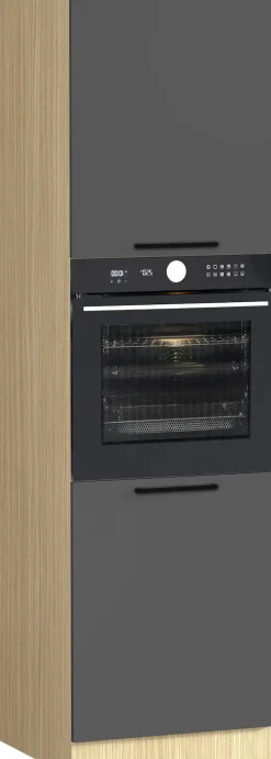 KOCHSTATION Backofenumbauschrank »Luna, Backofenschrank, Backofen-Hochschrank, Made in Italy« B/T/H: 60×60×214,5 cm, Oberplatte mit 25 mm Stärke