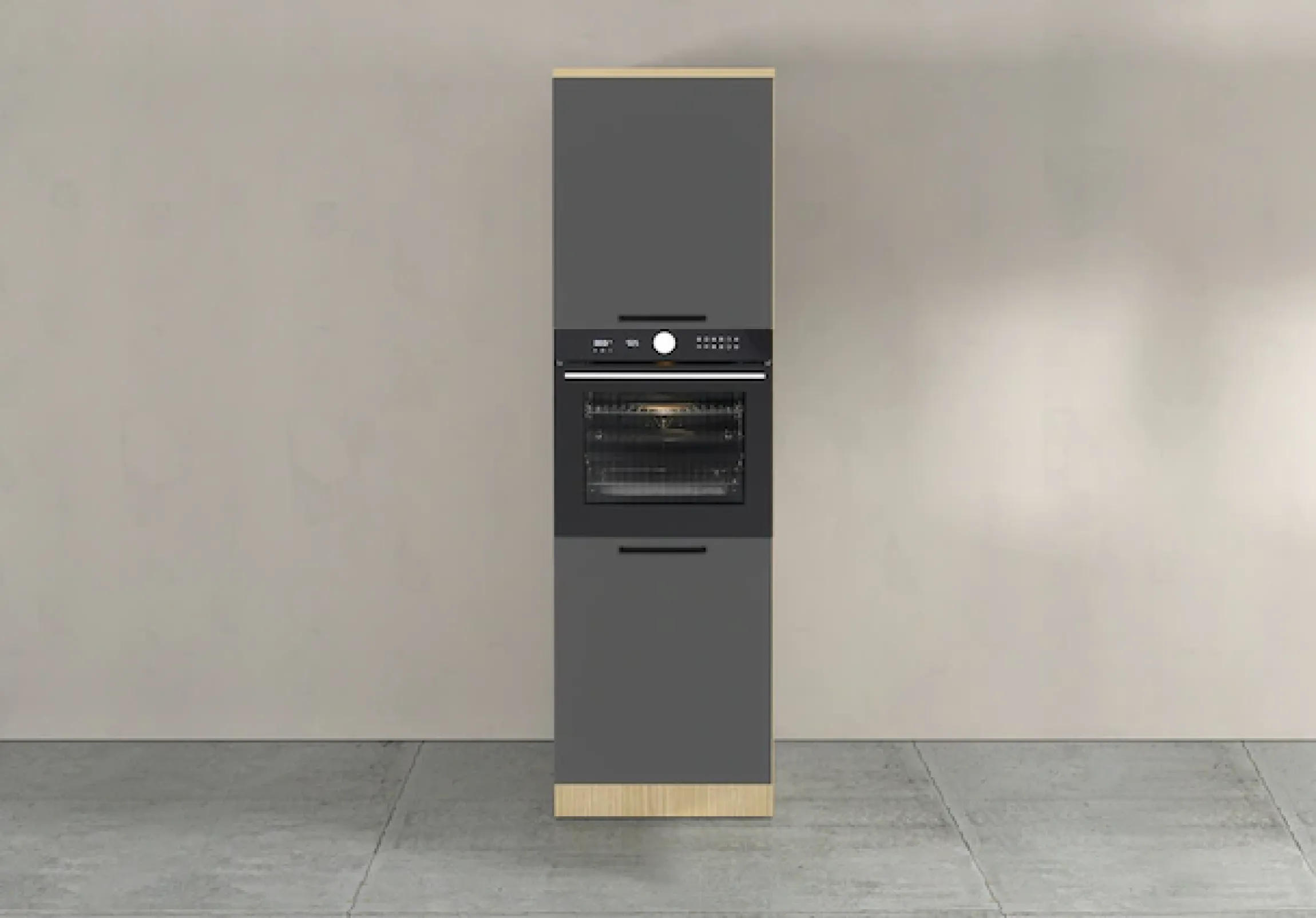 KOCHSTATION Backofenumbauschrank »Luna, Backofenschrank, Backofen-Hochschrank, Made in Italy« B/T/H: 60×60×214,5 cm, Oberplatte mit 25 mm Stärke