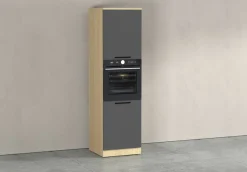 KOCHSTATION Backofenumbauschrank »Luna, Backofenschrank, Backofen-Hochschrank, Made in Italy« B/T/H: 60×60×214,5 cm, Oberplatte mit 25 mm Stärke