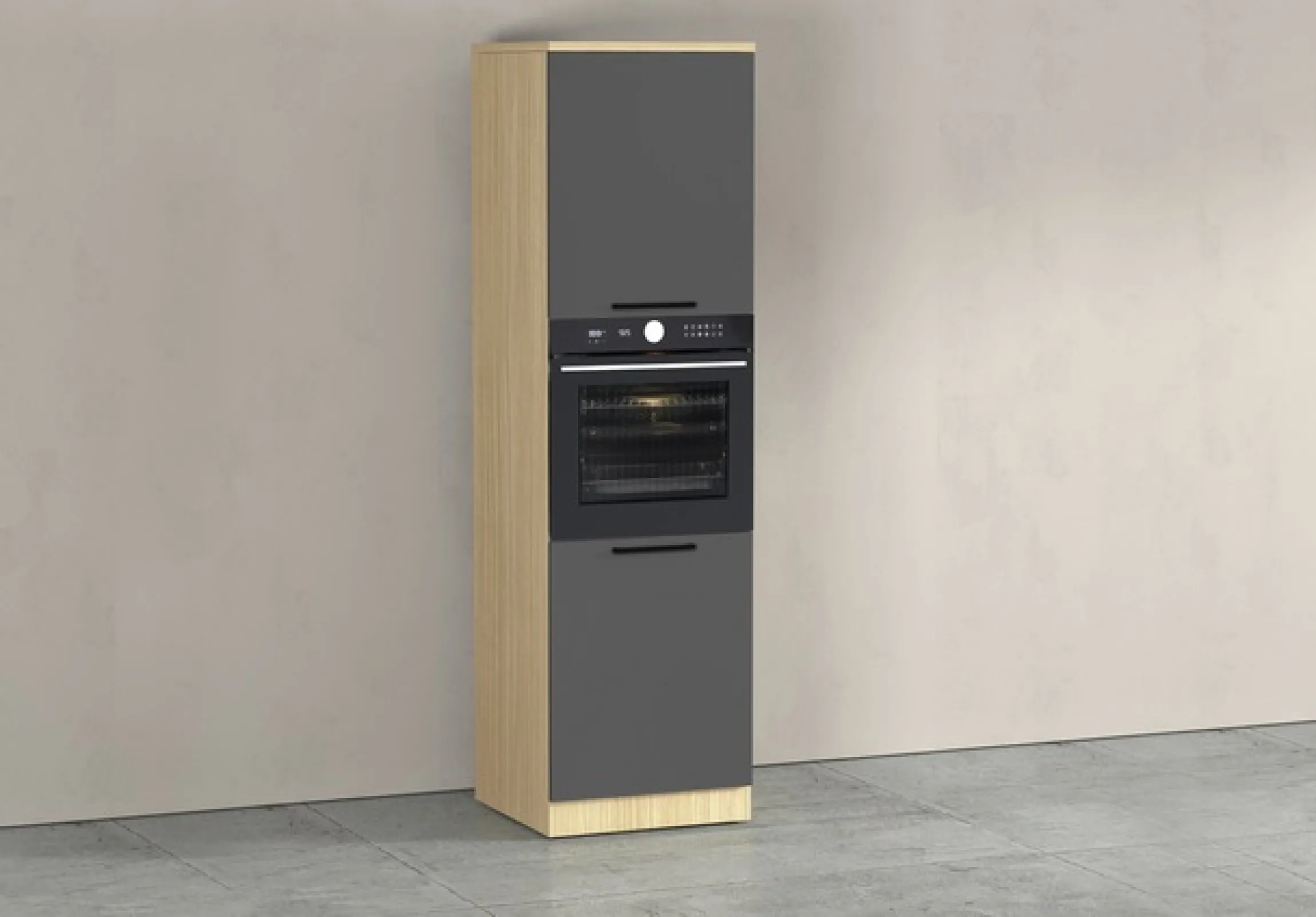 KOCHSTATION Backofenumbauschrank »Luna, Backofenschrank, Backofen-Hochschrank, Made in Italy« B/T/H: 60×60×214,5 cm, Oberplatte mit 25 mm Stärke