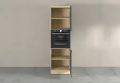KOCHSTATION Backofenumbauschrank »Luna, Backofenschrank, Backofen-Hochschrank, Made in Italy« B/T/H: 60×60×214,5 cm, Oberplatte mit 25 mm Stärke