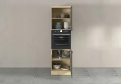 KOCHSTATION Backofenumbauschrank »Luna, Backofenschrank, Backofen-Hochschrank, Made in Italy« B/T/H: 60×60×214,5 cm, Oberplatte mit 25 mm Stärke