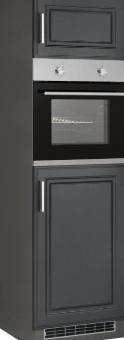 KOCHSTATION Backofenumbauschrank »KS-Stockholm« 60 cm breit, hochwertige MDF-Fronten mit Fräsung