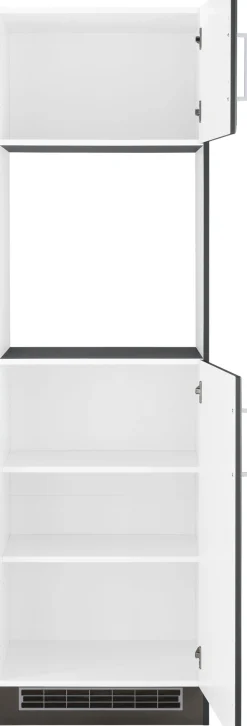 KOCHSTATION Backofenumbauschrank »KS-Stockholm« 60 cm breit, hochwertige MDF-Fronten mit Fräsung