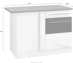 KOCHSTATION Eckunterschrank »KS-Trient« 110 cm breit