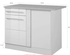 KOCHSTATION Eckunterschrank »KS-Wien« Breite 110 cm