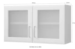 KOCHSTATION Glashängeschrank »KS-Stockholm« hochwertige MDF-Fronten