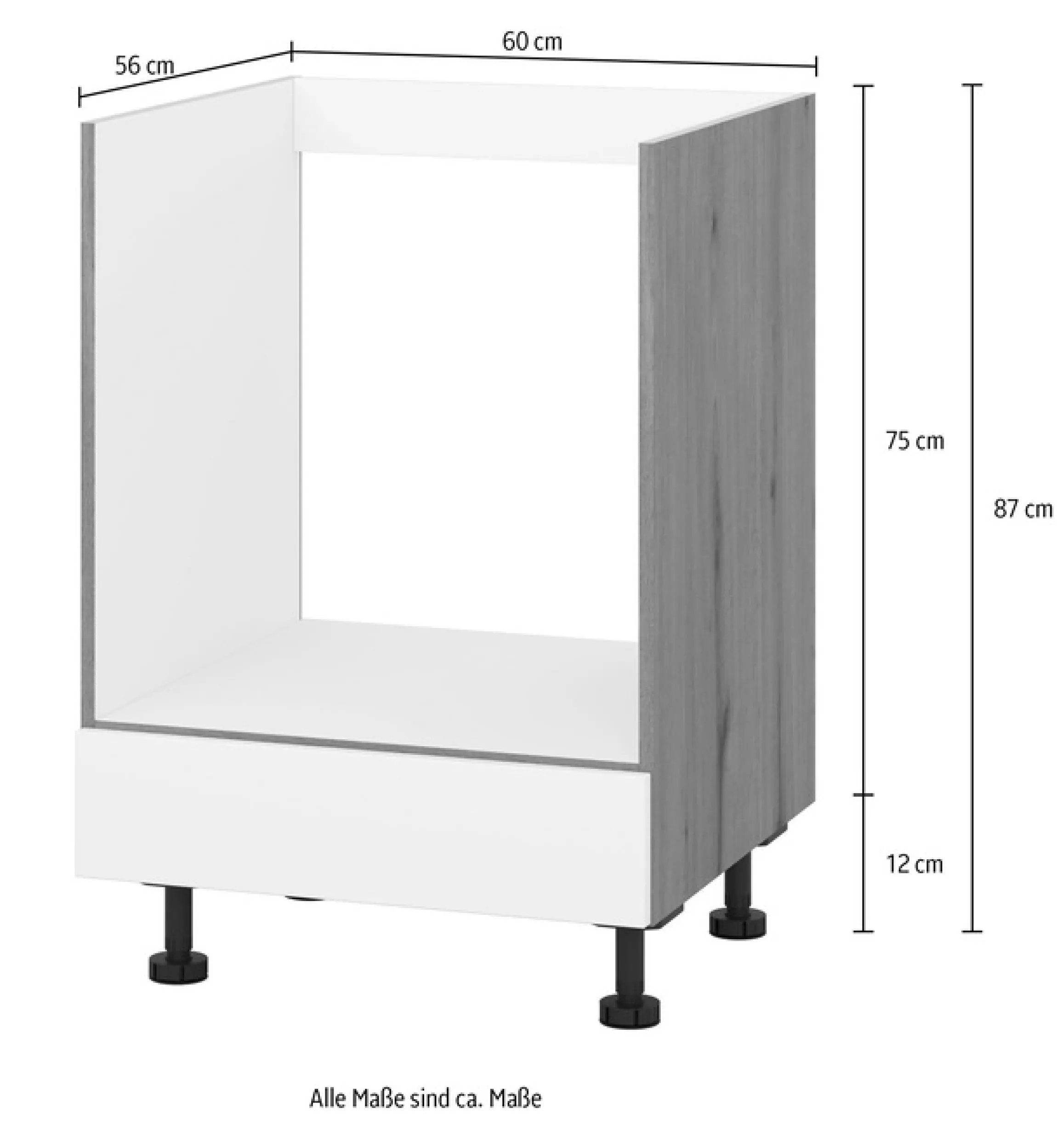 KOCHSTATION Herdumbauschrank »"KS-Scafa"« Breite 60 cm