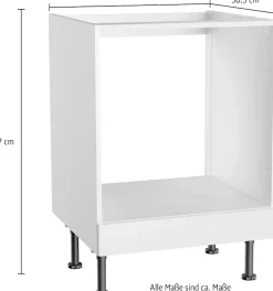 KOCHSTATION Herdumbauschrank »KS-Bern2« Breite 60 cm, Umbauschrank für Einbauherde, 1 feste Blende
