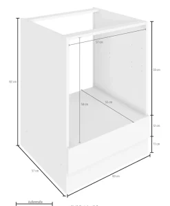 KOCHSTATION Herdumbauschrank »KS-Luhe« 60 cm breit