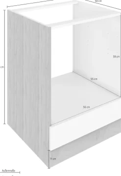 KOCHSTATION Herdumbauschrank »KS-Luhe« 60 cm breit