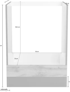 KOCHSTATION Herdumbauschrank »KS-Riesa« Breite 60 cm, MDF-Fronten