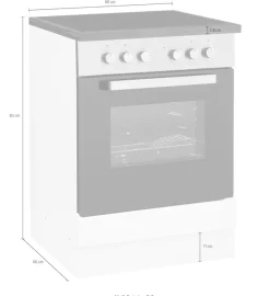 KOCHSTATION Herdumbauschrank »KS-Samos« 60 cm breit