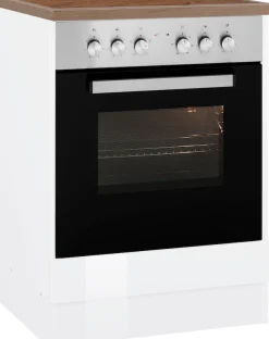 KOCHSTATION Herdumbauschrank »KS-Virginia,neu in verbesserter Ausführung« Stauraum,Breite 60 cm, Höhe 85 cm, Nische für Ofen B/H/T: 56/59/55 cm