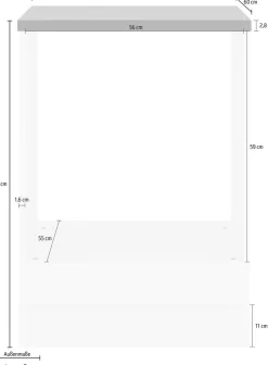 KOCHSTATION Herdumbauschrank »KS-Virginia,neu in verbesserter Ausführung« Stauraum,Breite 60 cm, Höhe 85 cm, Nische für Ofen B/H/T: 56/59/55 cm