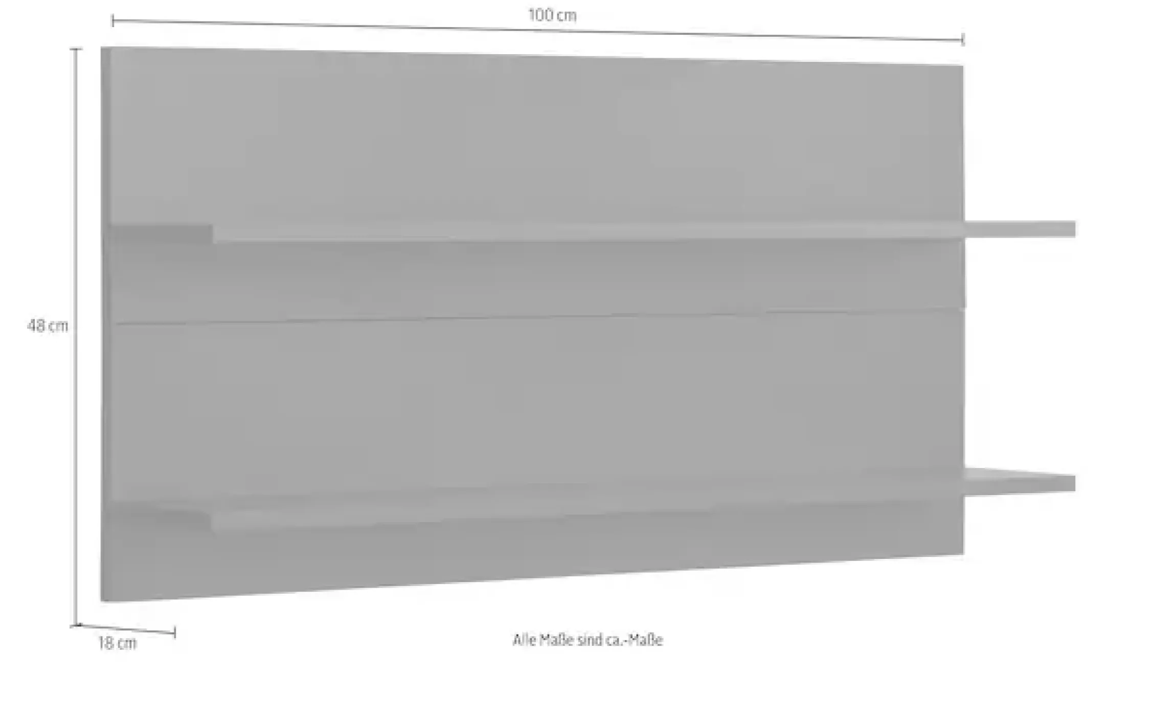 KOCHSTATION Hängeregal »KS-Tulsa« 100 cm breit, 2 Ablagen