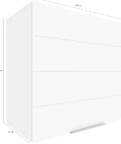 KOCHSTATION Hängeschrank »KS-Luhe« 60 cm breit, hochwertige MDF-Fronten mit waagerechter Lisene
