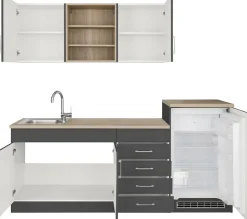 KOCHSTATION Küche »KS-Mali« Breite 210 cm, mit E-Geräten