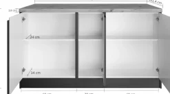 KOCHSTATION Kücheninsel »KS-Bruneck, Breite 153 cm« MDF-Fronten, Arbeitsplatte 38mm stark