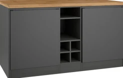 KOCHSTATION Kücheninsel »KS-Bruneck, Breite 153 cm« MDF-Fronten, Arbeitsplatte 38mm stark