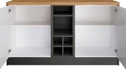 KOCHSTATION Kücheninsel »KS-Bruneck, Breite 153 cm« MDF-Fronten, Arbeitsplatte 38mm stark
