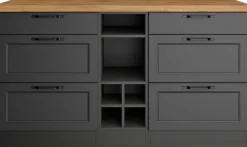 KOCHSTATION Kücheninsel »KS-Lana, Breite 153 cm« MDF-Fronten, Arbeitsplatte 38mm stark