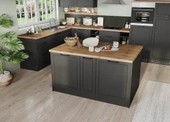 KOCHSTATION Kücheninsel »KS-Lana, Breite 153 cm« MDF-Fronten, Arbeitsplatte 38mm stark