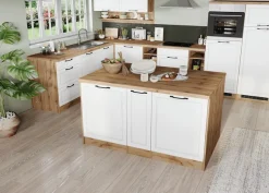 KOCHSTATION Kücheninsel »KS-Lana, Breite 153 cm« MDF-Fronten, Arbeitsplatte 38mm stark
