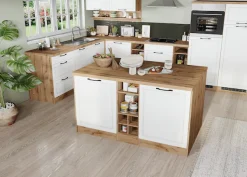 KOCHSTATION Kücheninsel »KS-Lana, Breite 153 cm« MDF-Fronten, Arbeitsplatte 38mm stark