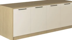KOCHSTATION Kücheninsel »KS-Luna« Breite 225 cm, 4 Türen, 8 Innenfächer, 4 Essplätze, gedämpfte Türen