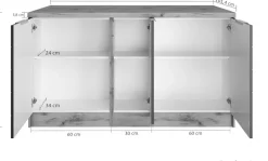 KOCHSTATION Kücheninsel »KS-Luhe, Breite 153 cm, mit Flaschenregal« MDF-Fronten, Arbeitsplatte 38mm stark