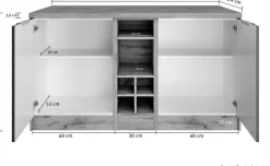 KOCHSTATION Kücheninsel »KS-Luhe, Breite 153 cm, mit Flaschenregal« MDF-Fronten, Arbeitsplatte 38mm stark