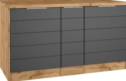 KOCHSTATION Kücheninsel »KS-Luhe, Breite 153 cm, mit Flaschenregal« MDF-Fronten, Arbeitsplatte 38mm stark