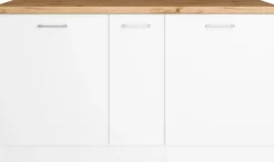 KOCHSTATION Kücheninsel »KS-Milan« Stellmaß 153/100 cm, viel Stauraum, Lebensmittelpunkt: Küche