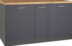 KOCHSTATION Kücheninsel »KS-Milan« Stellmaß 153/100 cm, viel Stauraum, Lebensmittelpunkt: Küche