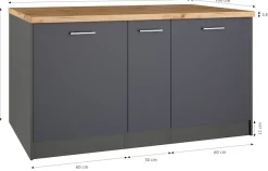 KOCHSTATION Kücheninsel »KS-Milan« Stellmaß 153/100 cm, viel Stauraum, Lebensmittelpunkt: Küche