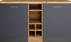 KOCHSTATION Kücheninsel »KS-Milan« Stellmaß 153/100 cm, viel Stauraum, Lebensmittelpunkt: Küche