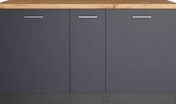 KOCHSTATION Kücheninsel »KS-Milan« Stellmaß 153/100 cm, viel Stauraum, Lebensmittelpunkt: Küche