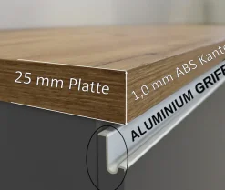 KOCHSTATION Kücheninsel »Sole,Kochinsel,Küchenarbeitsblock,Inselküche,Arbeitsinsel« Breite 200 cm mit 4 Türen,4 Fächer, Arbeitsplatte, Aluminiumgriff