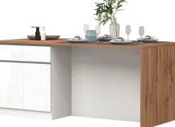 KOCHSTATION Kücheninsel »Sole,Kochinsel,Küchenarbeitsblock,Inselküche,Arbeitsinsel« Breite 200 cm mit 4 Türen,4 Schubkästen, Aluminiumgriff