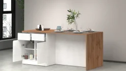 KOCHSTATION Kücheninsel »Sole,Kochinsel,Küchenarbeitsblock,Inselküche,Arbeitsinsel« Breite 200 cm mit 4 Türen,4 Schubkästen, Aluminiumgriff