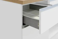 KOCHSTATION Kücheninsel »Sole,Kochinsel,Küchenarbeitsblock,Inselküche,Arbeitsinsel« Breite 200 cm mit 4 Türen,4 Schubkästen, Aluminiumgriff