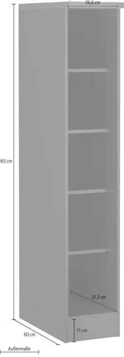 KOCHSTATION Küchenregal »KS-Samos« Breite 30 cm