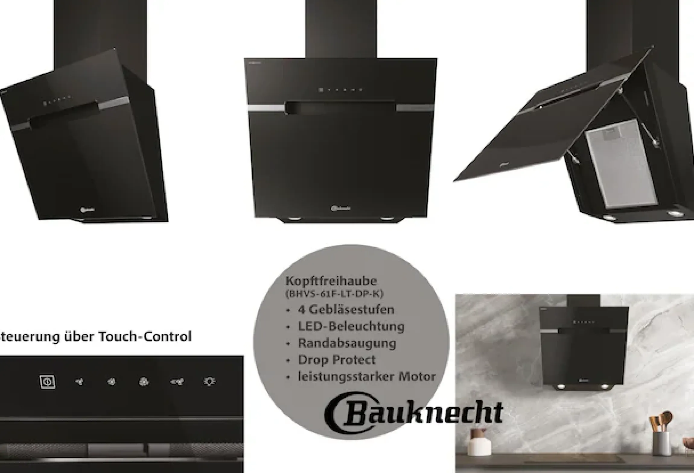 KOCHSTATION Küchenzeile »Betty« Breite 280 cm, mit E-Geräten von Bauknecht